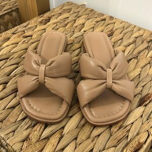 Schutz Fairy Leather Slide Sandals